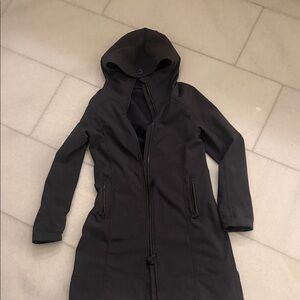 lululemon athletica Black Hooded Trench Coat